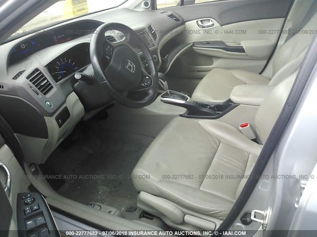 19XFB2F95CE038311 - 2012 HONDA CIVIC EXL SILVER photo 5