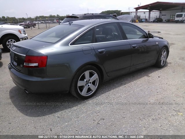 WAUEH74FX8N039423 - 2008 AUDI A6 S-LINE 3.2 QUATTRO GRAY photo 4