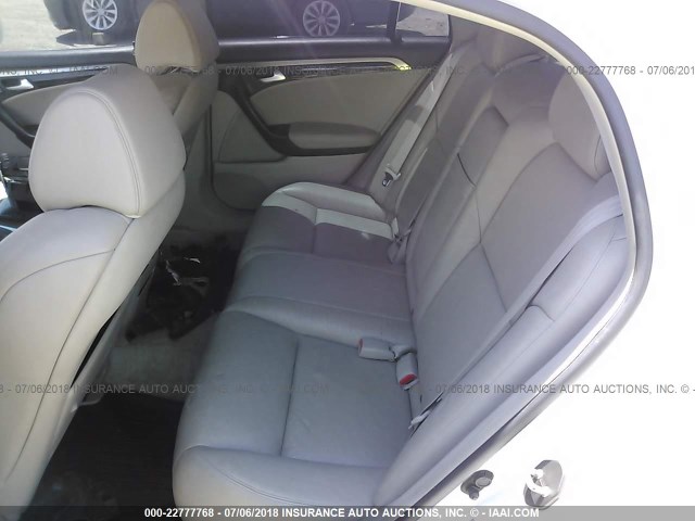 19UUA66277A012128 - 2007 ACURA TL WHITE photo 8