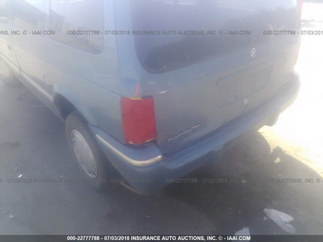 2P4GH2536PR256502 - 1993 PLYMOUTH VOYAGER BLUE photo 6