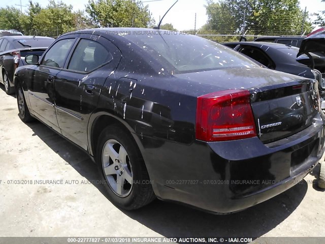 2B3KA33G88H308803 - 2008 DODGE CHARGER SXT BLACK photo 3