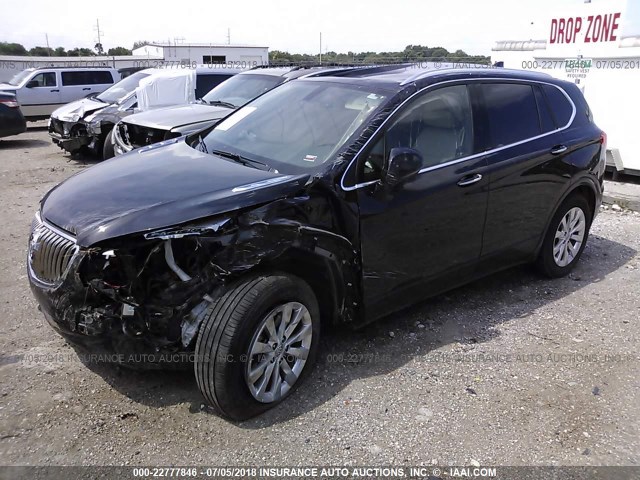 LRBFXBSA2HD220797 - 2017 BUICK ENVISION ESSENCE შავი ფოტო 2