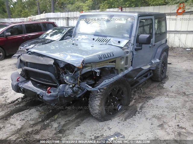 1C4AJWAG7FL734870 - 2015 JEEP WRANGLER SPORT GRAY photo 2