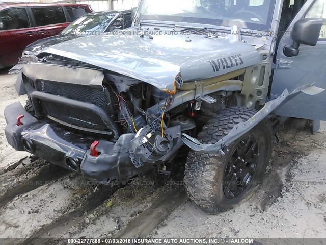 1C4AJWAG7FL734870 - 2015 JEEP WRANGLER SPORT GRAY photo 6