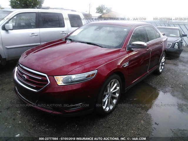 1FAHP2F84DG133368 - 2013 FORD TAURUS LIMITED RED photo 2