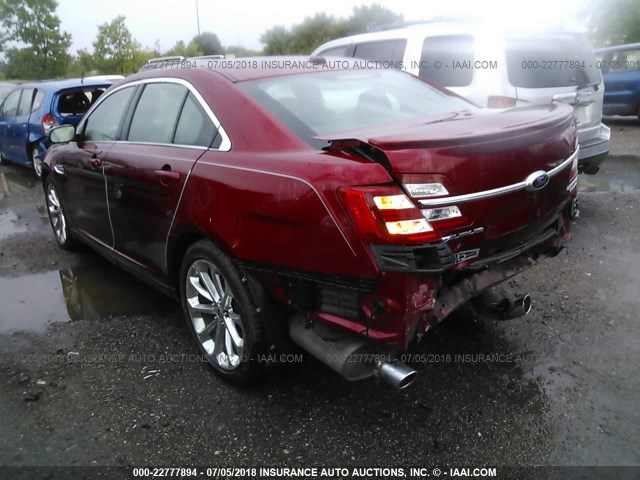 1FAHP2F84DG133368 - 2013 FORD TAURUS LIMITED RED photo 3