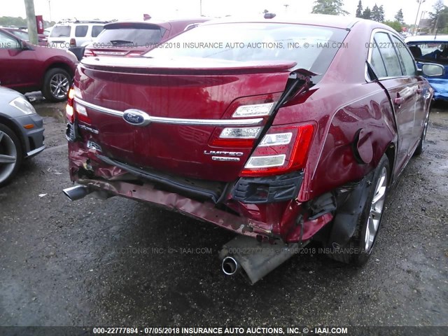 1FAHP2F84DG133368 - 2013 FORD TAURUS LIMITED RED photo 6