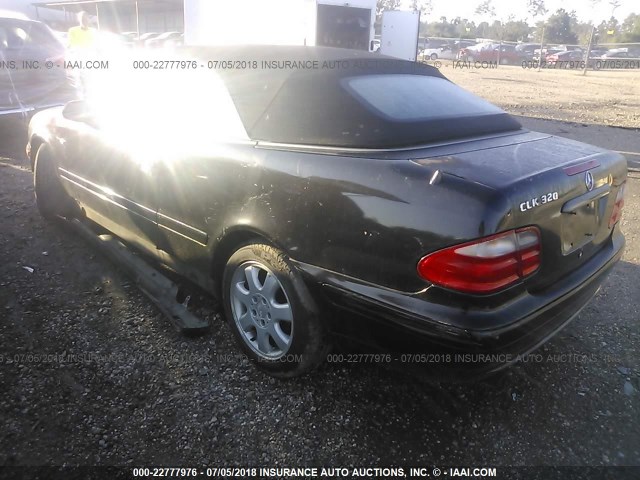 WDBLK65G3XT007595 - 1999 MERCEDES-BENZ CLK 320 BLACK photo 3