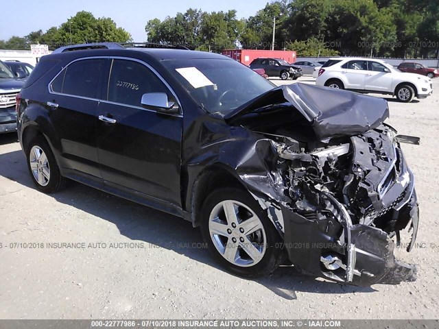 2GNFLHE35E6116349 - 2014 CHEVROLET EQUINOX LTZ BLACK photo 1