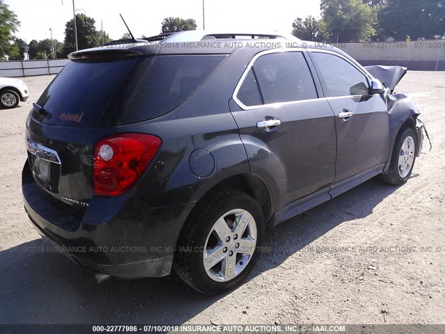 2GNFLHE35E6116349 - 2014 CHEVROLET EQUINOX LTZ BLACK photo 4