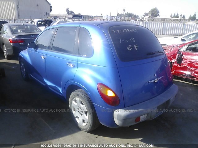 3C4FY48BX3T518253 - 2003 CHRYSLER PT CRUISER CLASSIC BLUE photo 3