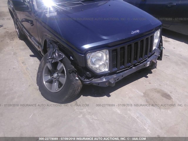 1J8GN28K88W251299 - 2008 JEEP LIBERTY SPORT BLUE photo 6