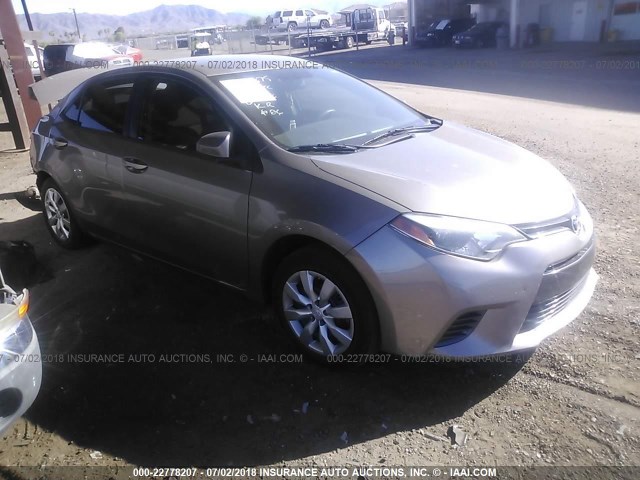 5YFBURHE0FP206869 - 2015 TOYOTA COROLLA L/LE/LE PLS/PRM/S/S PLS GOLD photo 1