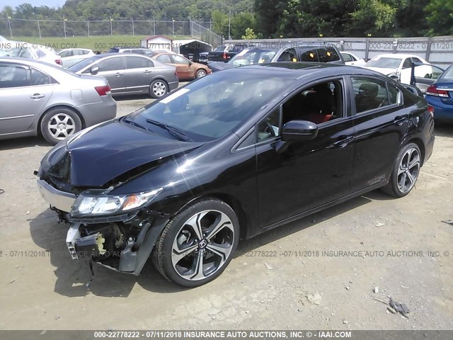 2HGFB6E53FH708356 - 2015 HONDA CIVIC SI BLACK photo 2