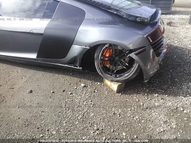 WUAAU34239N003211 - 2009 AUDI R8 4.2 QUATTRO GRAY photo 6