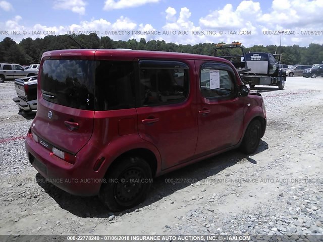 JN8AZ2KR5AT161787 - 2010 NISSAN CUBE S/SL/KROM BURGUNDY photo 4