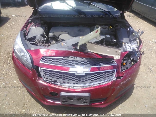 1G11D5RR5DF103062 - 2013 CHEVROLET MALIBU 1LT 红色 照片 10