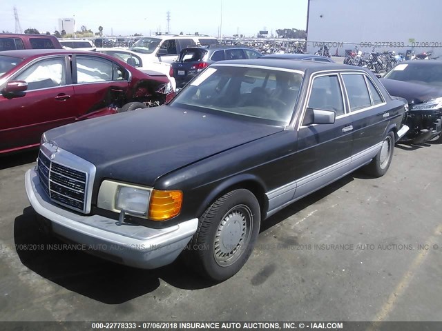 WDBCA35D3GA209811 - 1986 MERCEDES-BENZ 420 SEL BLACK photo 2