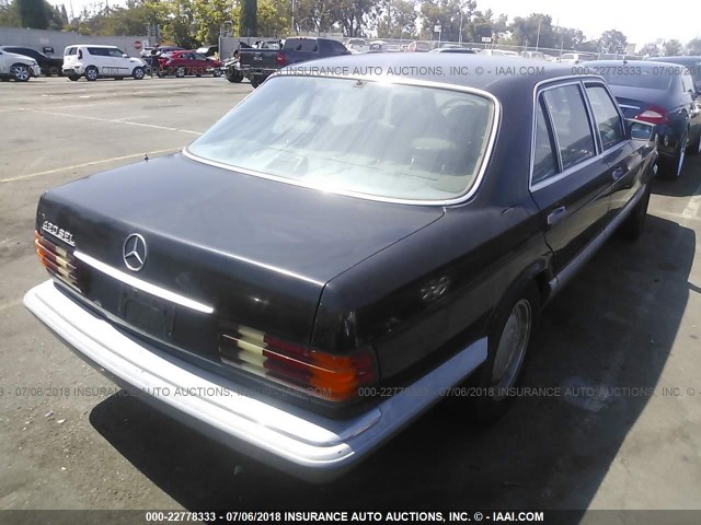 WDBCA35D3GA209811 - 1986 MERCEDES-BENZ 420 SEL BLACK photo 4