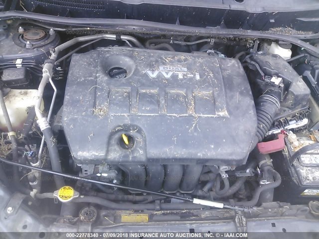 2T1KU4EE9AC350954 - 2010 TOYOTA COROLLA MATRIX  GRAY photo 10