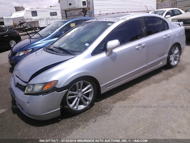 2HGFA55587H705225 - 2007 HONDA CIVIC SI SILVER photo 2