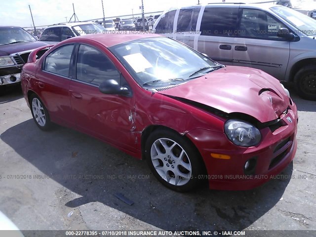 1B3ES66S94D534206 - 2004 DODGE NEON SRT-4 RED photo 1