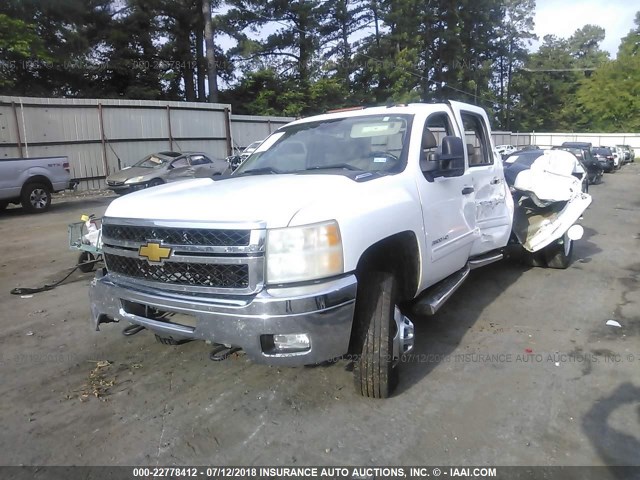 1GC4K0C87DF211177 - 2013 CHEVROLET SILVERADO K3500 LT WHITE photo 2