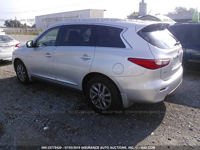 5N1AL0MM6DC313899 - 2013 INFINITI JX35 SILVER photo 3