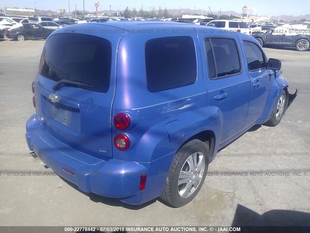 3GNDA13D58S549028 - 2008 CHEVROLET HHR LS BLUE photo 4