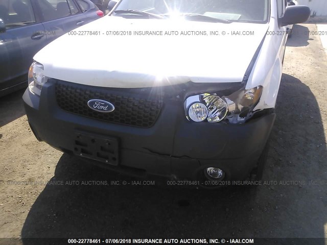 1FMCU96H85KD16644 - 2005 FORD ESCAPE HEV WHITE photo 6