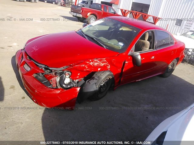 1G2NF52F73C260017 - 2003 PONTIAC GRAND AM SE1 RED photo 2