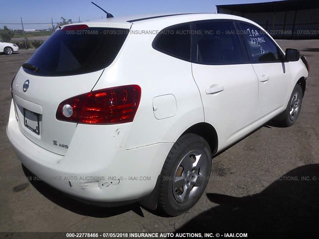 JN8AS58V59W189643 - 2009 NISSAN ROGUE S/SL WHITE photo 4