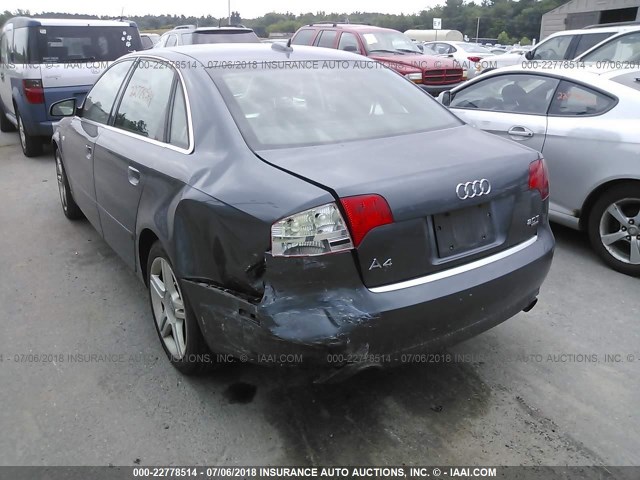 WAUDF78E46A260409 - 2006 AUDI A4 2.0T QUATTRO GRAY photo 6