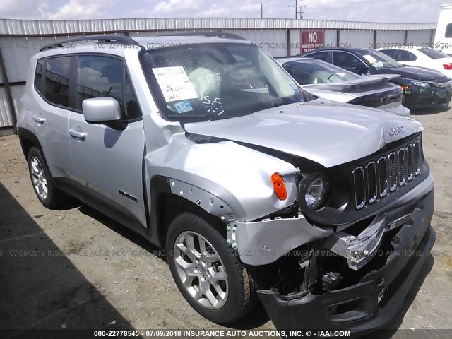 ZACCJABT8GPD91135 - 2016 JEEP RENEGADE LATITUDE SILVER photo 1