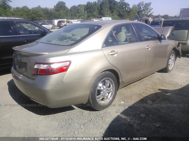 4T1BE46K78U213778 - 2008 TOYOTA CAMRY CE/LE/XLE/SE TAN photo 4