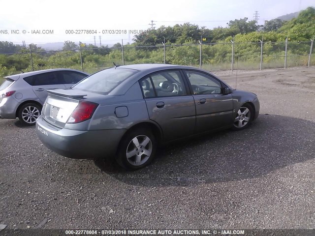 1G8AL55F67Z110671 - 2007 SATURN ION LEVEL 3 GRAY photo 4