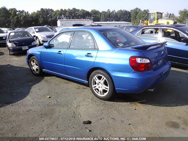 JF1GD29604G515248 - 2004 SUBARU IMPREZA WRX BLUE photo 3