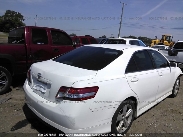 4T1BK3EK6AU607444 - 2010 TOYOTA CAMRY SE/LE/XLE 白色 照片 4