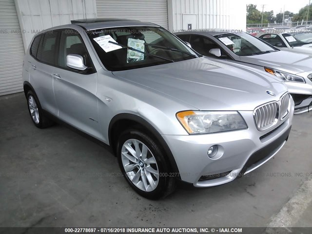 5UXWX9C56E0D11586 - 2014 BMW X3 XDRIVE28I SILVER photo 1