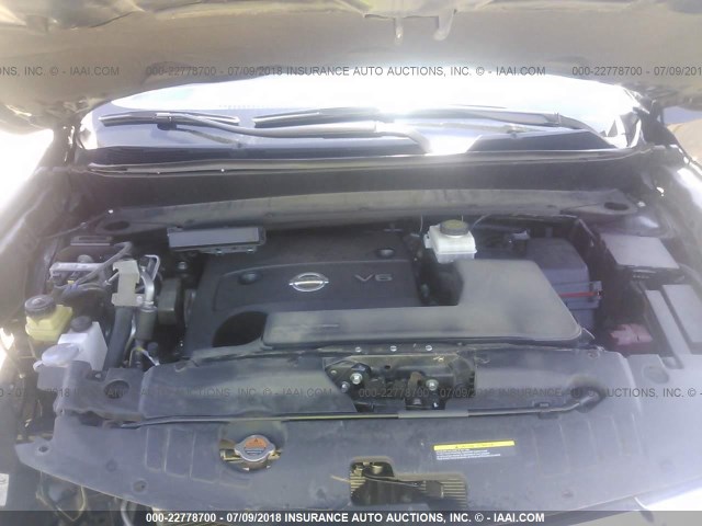 5N1AR2MN3FC640959 - 2015 NISSAN PATHFINDER S/SV/SL/PLATINUM 黑色 照片 10