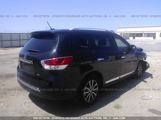5N1AR2MN3FC640959 - 2015 NISSAN PATHFINDER S/SV/SL/PLATINUM 黑色 照片 4