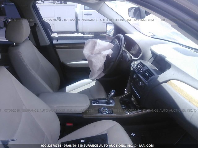 5UXWX9C57D0A18732 - 2013 BMW X3 XDRIVE28I BROWN photo 5