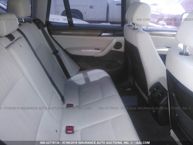 5UXWX9C57D0A18732 - 2013 BMW X3 XDRIVE28I BROWN photo 8