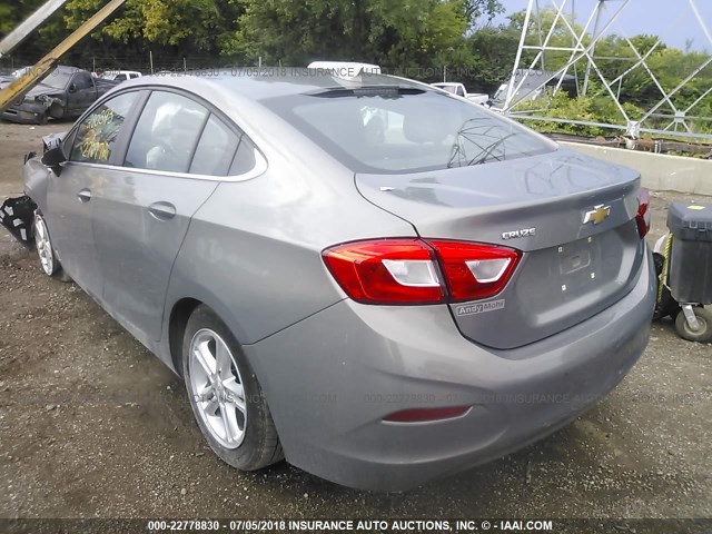 1G1BE5SM2H7280393 - 2017 CHEVROLET CRUZE LT GRAY photo 3