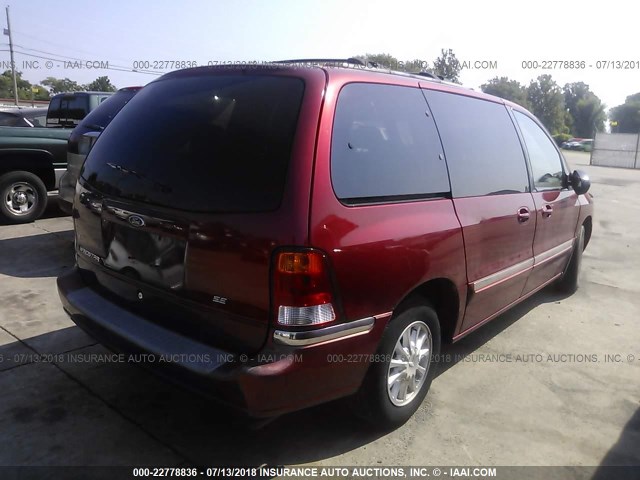 2FMZA5248YBC67751 - 2000 FORD WINDSTAR SE RED photo 4