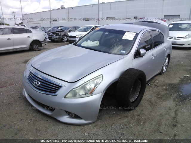 JN1CV6AP5DM723244 - 2013 INFINITI G37 JOURNEY/SPORT SILVER photo 2