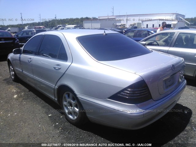 WDBNG70J62A295104 - 2002 MERCEDES-BENZ S 430 SILVER photo 3