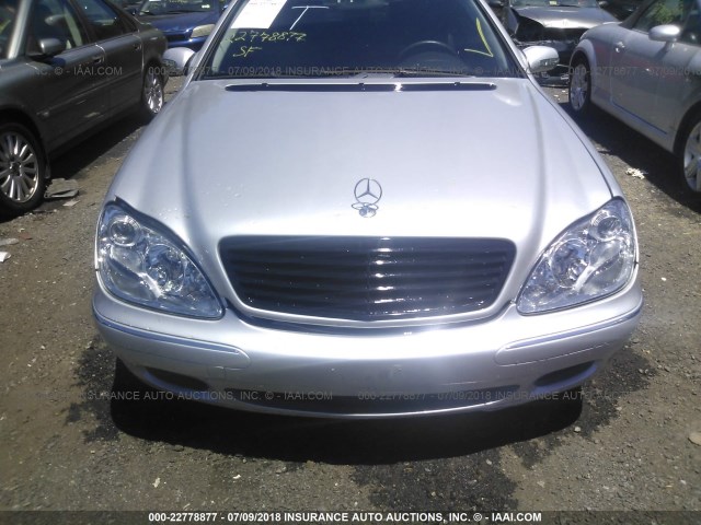 WDBNG70J62A295104 - 2002 MERCEDES-BENZ S 430 SILVER photo 6
