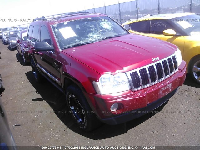 1J4HR58225C638648 - 2005 JEEP GRAND CHEROKEE LIMITED RED photo 1