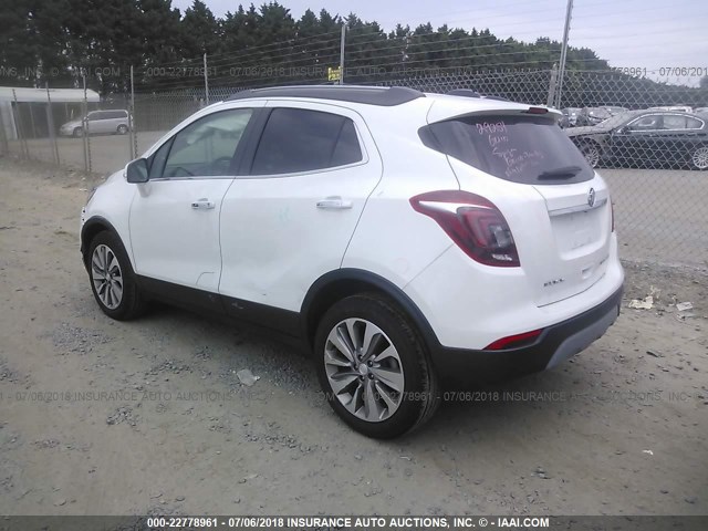 KL4CJASB3JB518294 - 2018 BUICK ENCORE PREFERRED WHITE photo 3